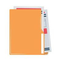 folder with paperwork vector