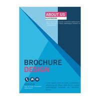 blue brochure paper vector