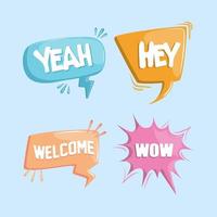 speech bubbles with different phrases vector