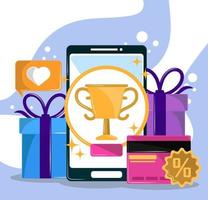 loyalty program app vector