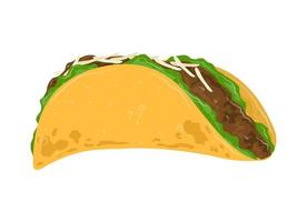 taco mexican fast food vector