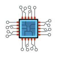 computer motherboard circuit vector