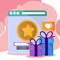 gifts and reward loyalty program vector