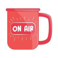 mug on air text vector