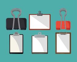 clipboard and clips vector