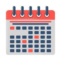 planificación de recordatorio de calendario vector
