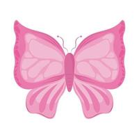 decoración de mariposa rosa vector