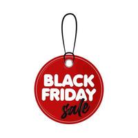 black friday round tag vector