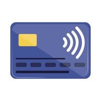 contactless payment bank card vector