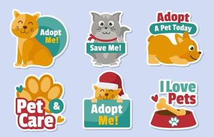 Santa Paws Sticker Collection vector