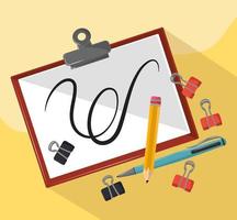 clipboard supplies workspace vector