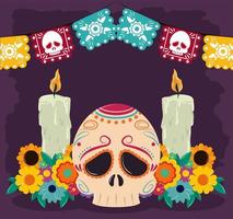 day of the dead festival vector