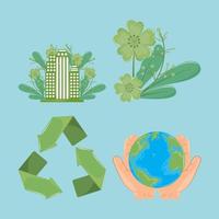 set of world habitat day vector