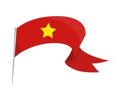 símbolo de la bandera de vietnam vector