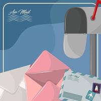 air mail mailbox vector