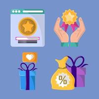 loyalty program gifts vector