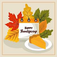 happy thanksgiving card vector