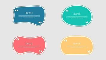 Set Of Round Curve Bubble Speech Or Quotes Template Design vector