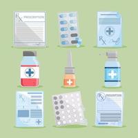 medicament and medicine prescription vector