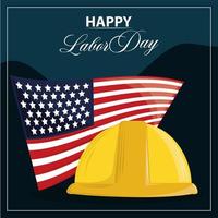 happy labor day celebration vector