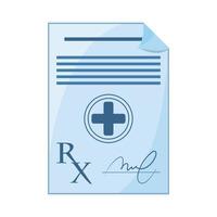 medicine prescription for rx vector