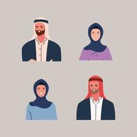 set of people muslim vector