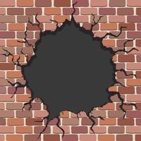 poster fractured wall vector