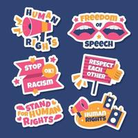 Human Rights Stickers Set