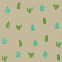 many cactus desert for background vector
