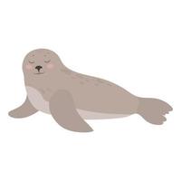 Cute cartoon seal, flat style illustration. vector