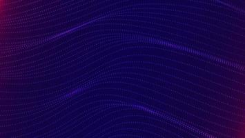 Abstract Glowing Particles Design In Purple Background vector