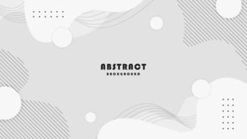 Abstract Geometric Waves Shapes White Background With Minimal Flowing Lines vector