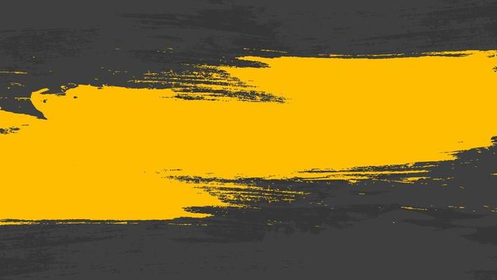 Minimal Scratch Yellow Grunge Frame In Gray Background