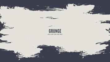 Resumen textura grunge marco blanco en fondo gris vector