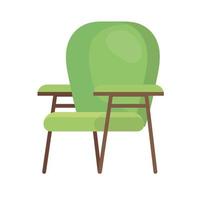 sofa green comfortable vector