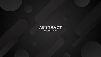 Black Modern Geometric Abstract 3d Rounded Shapes Background vector