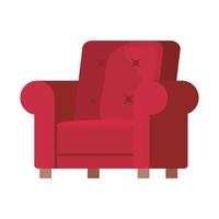 red sofa comfortable vector