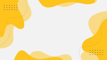 Abstract Yellow Flat Liquid Shapes In White Background. Good For Banner, Frame Or Presentation vector