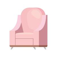 pink sofa comfortable vector