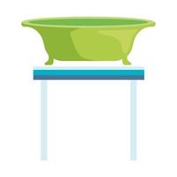 green bath for pets vector