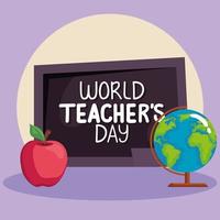 world teachers day symbol set vector