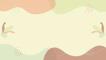 Abstract Hand Drawn Frame Curve Shape Background In Pastel Color vector