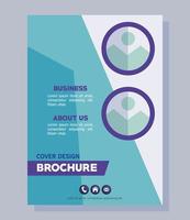 blue corporate brochure vector