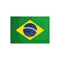 icono de la bandera de brasil vector
