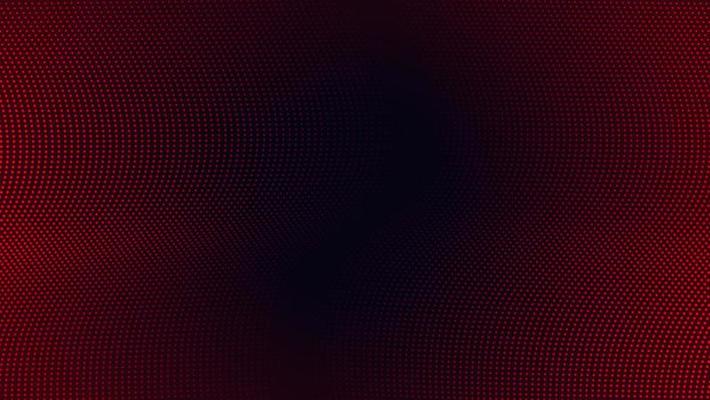 Dynamic Red Halftone In Dark Background. Can Be Used As Banner, Motion, Or Frame