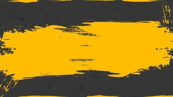 Yellow Grunge Frame Texture Design In Gray Background vector