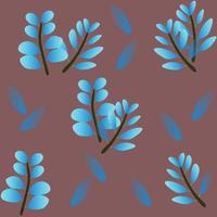 vintage blue leaf for background vector