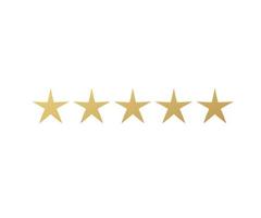 5 star icon vector illustration eps10. Rating review flat icon for apps and websites, infographics - Vector