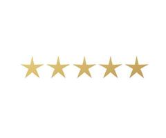 5 star icon vector illustration eps10. Rating review flat icon for apps and websites, infographics - Vector