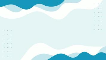 Minimal Abstract Flat Blue Wavy Background. Can Be Used For Banner, Card Or Presentation vector